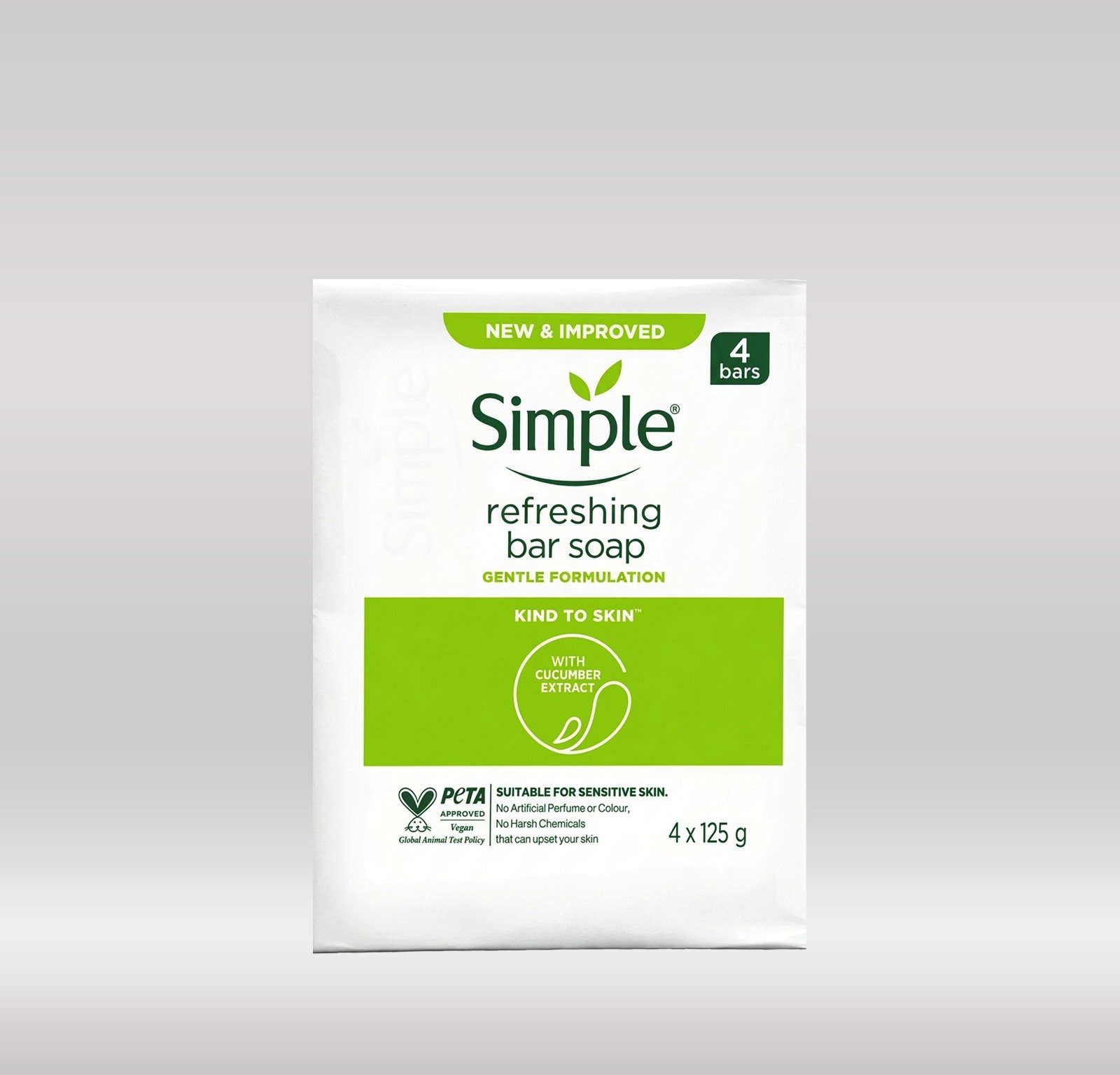 SIMPLE BAR REFRESH 4PK 12X(4X125G)