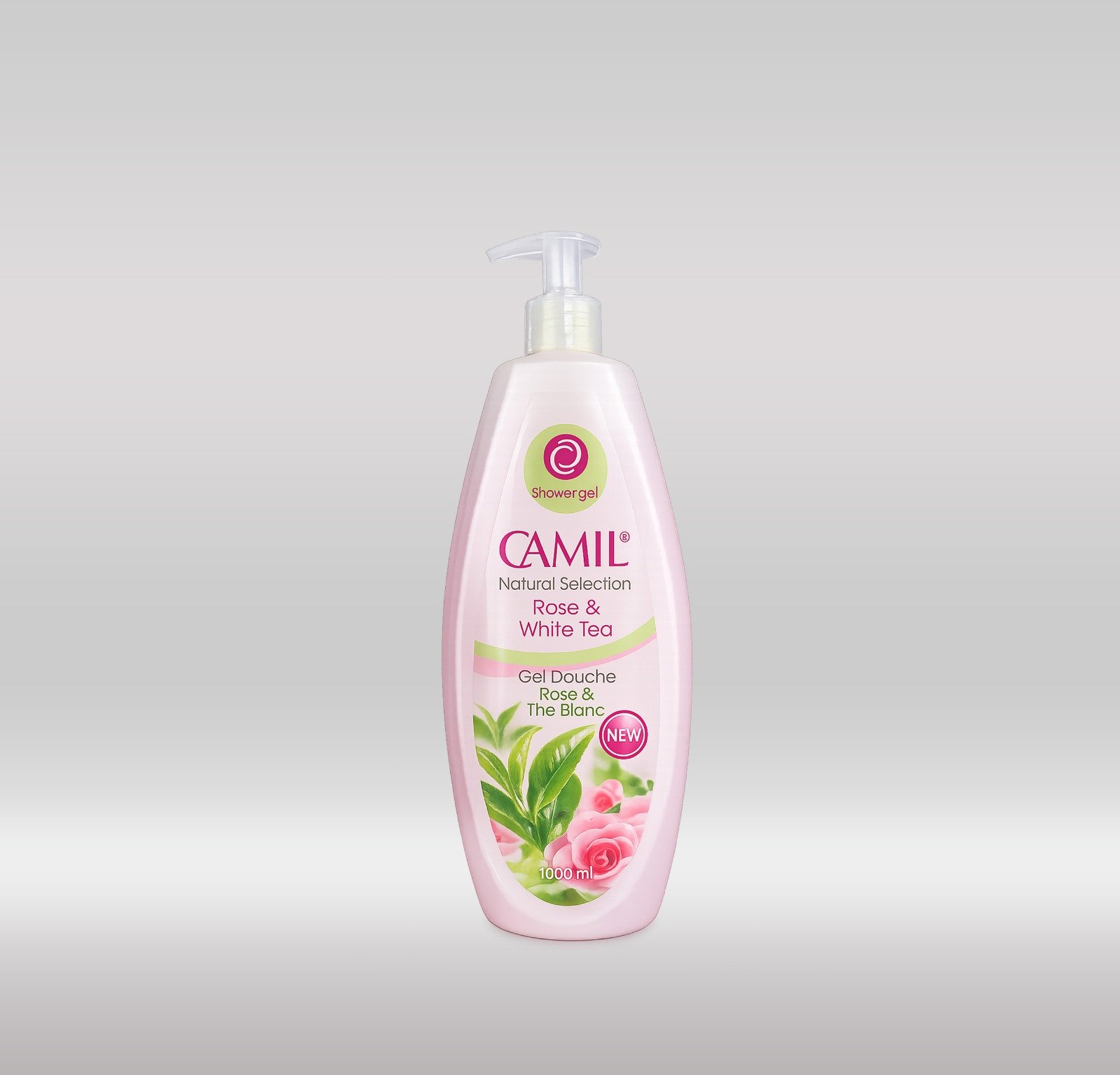 CAMIL SHOWER GEL 1000ML - ROSE & WHITE TEA 1X10