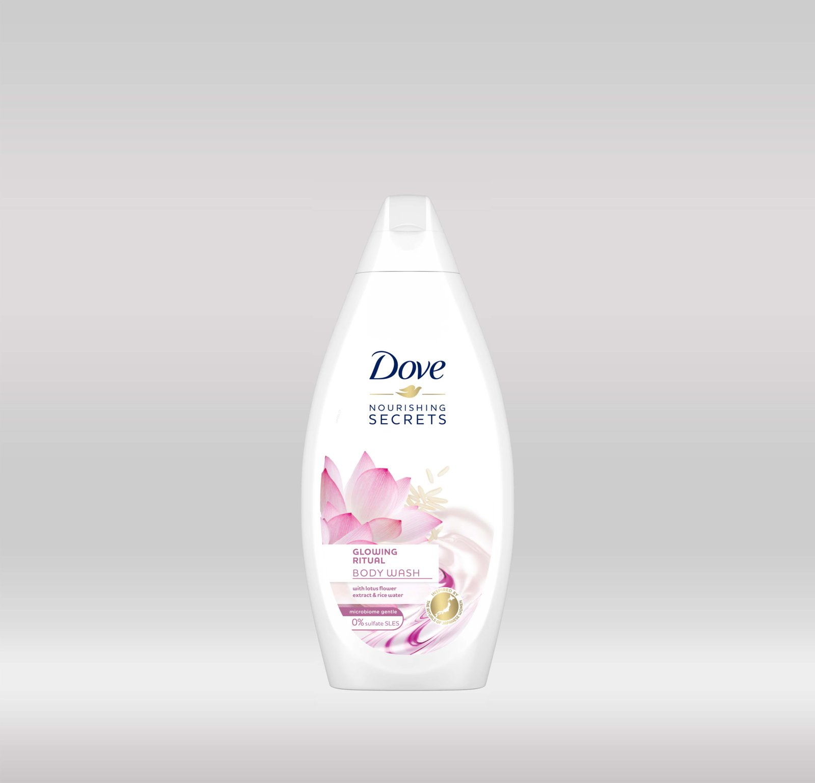 DOVE BATH GEL 500ML - LOTUS FLOWER & RICE WATER 1X16