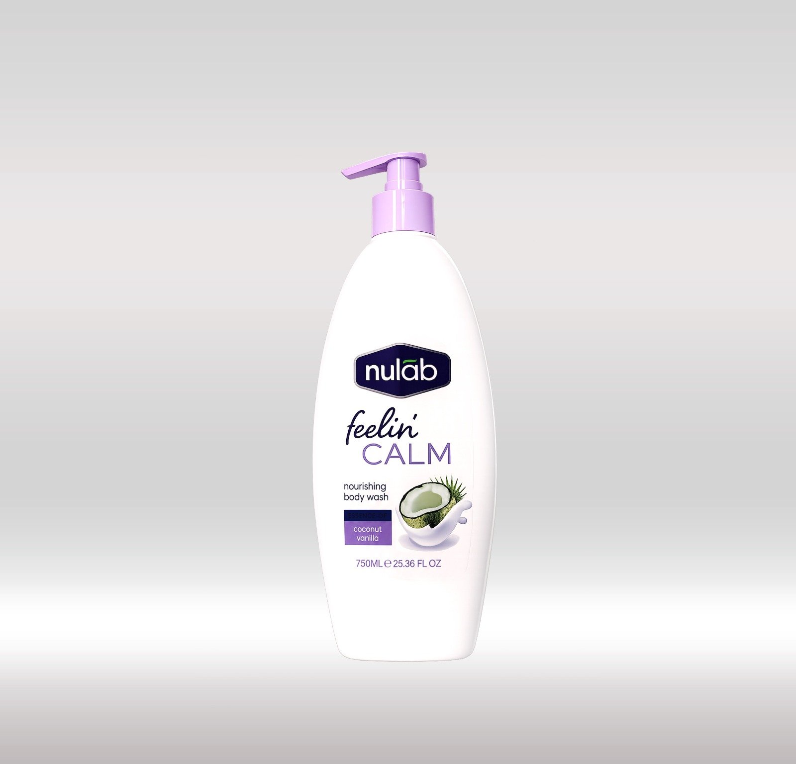 NULAB SHOWER GEL 750ML - COCONUT & VANILLA