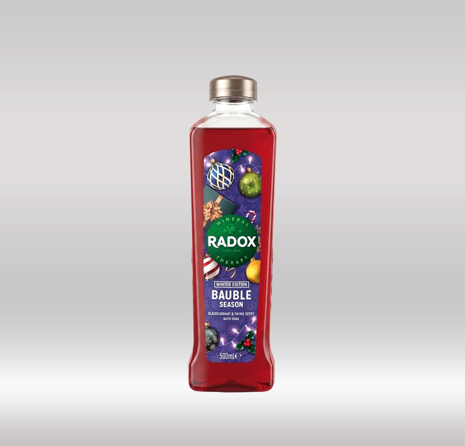 RADOX BATH SOAK 500ML - BLACKCURRANT & TYHME 1X6