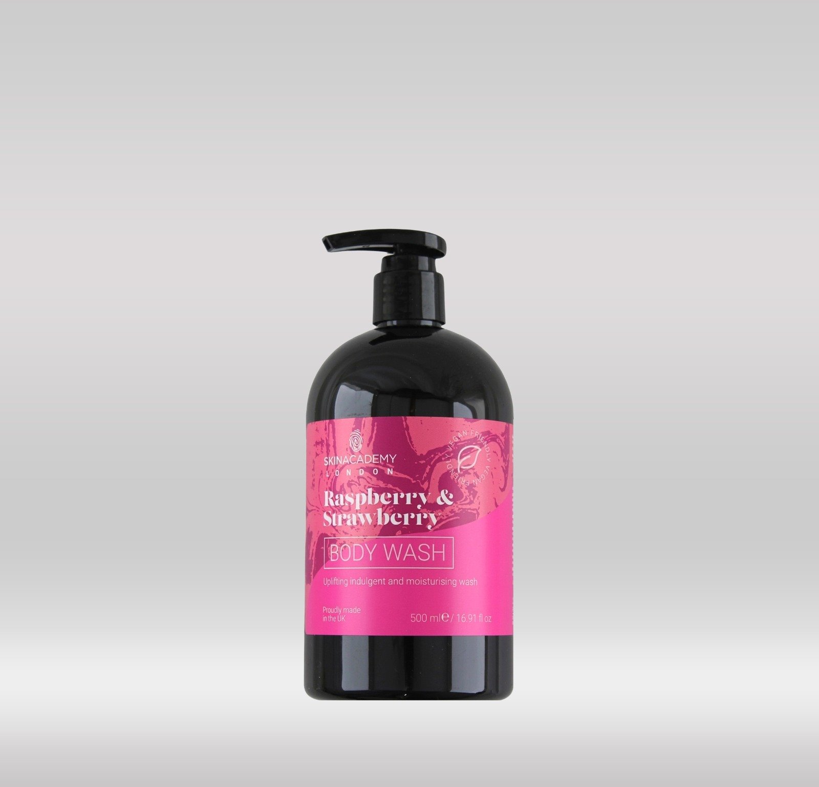 SKIN ACADEMY BODY WASH 500ML - RASPBERRY & STRAWBERRY