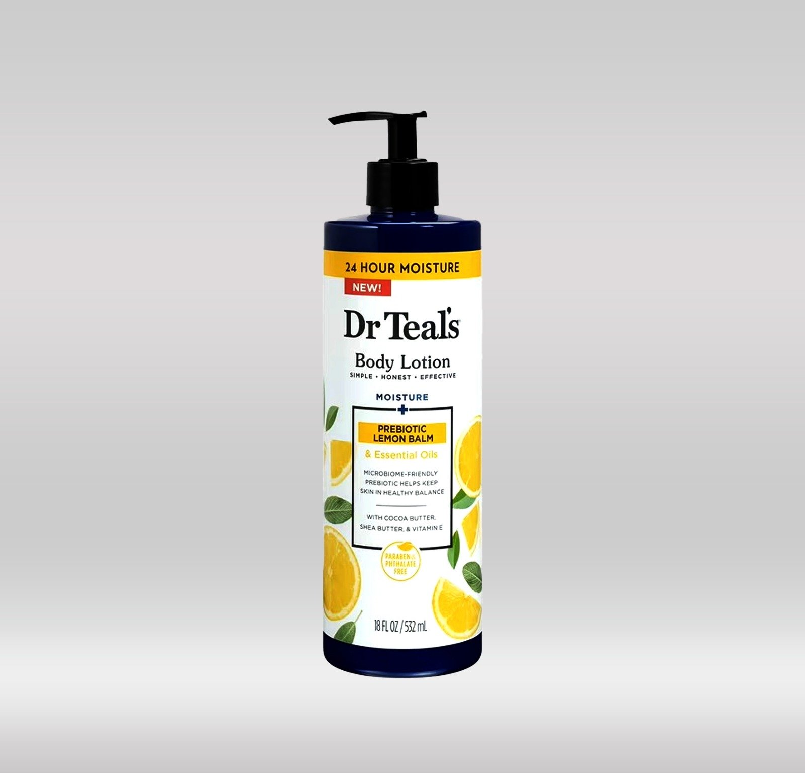 DR. TEAL'S BODY LOTION 532ML - PREBIOTIC LEMON BALM 1X12