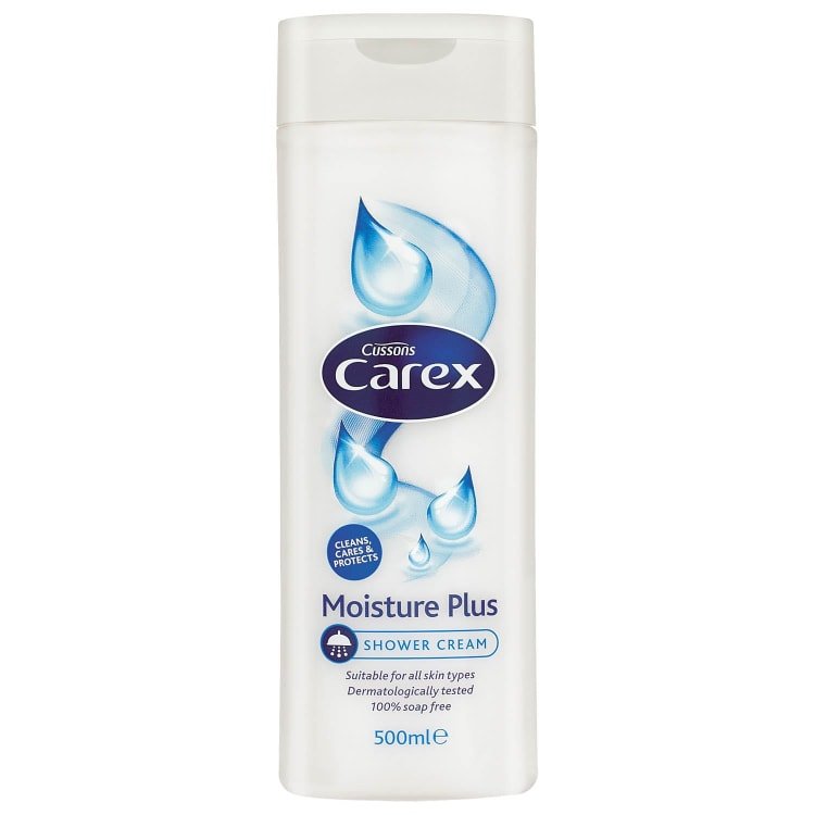 CAREX SHOWER GEL 500ML - MOISTURE PLUS 1X6