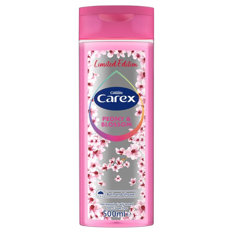 CAREX SHOWER GEL 500ML - PEONY & BLOSSOM 1X6