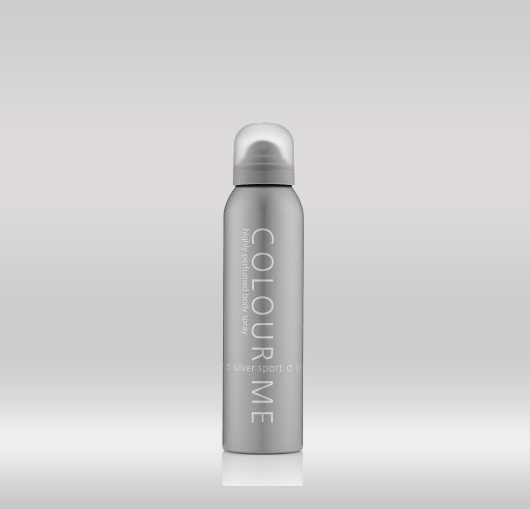 COLOUR ME BODY SPRAY 150ML SILVER SPORT 1X72