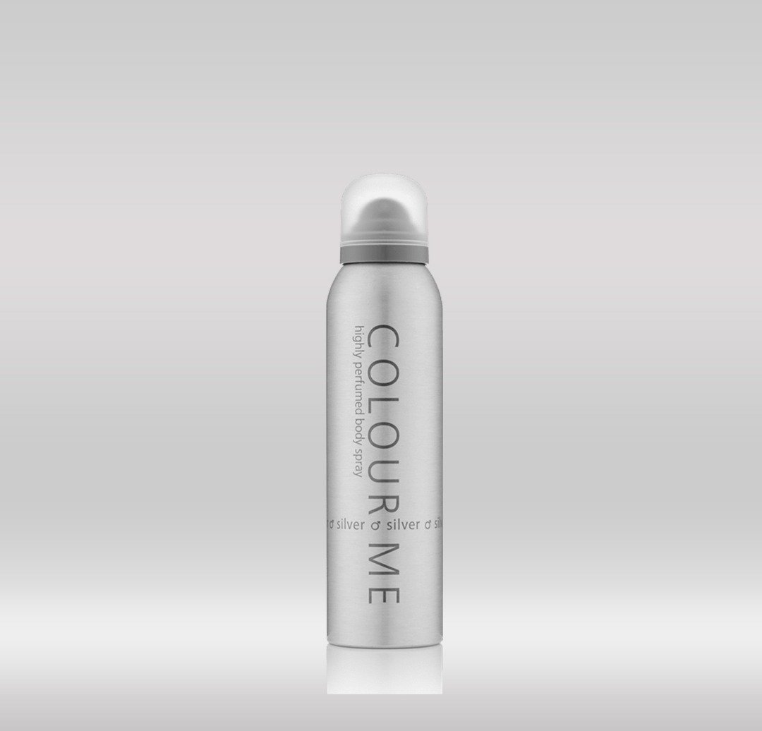 COLOUR ME BODY SPRAY 150ML SILVER 1X72
