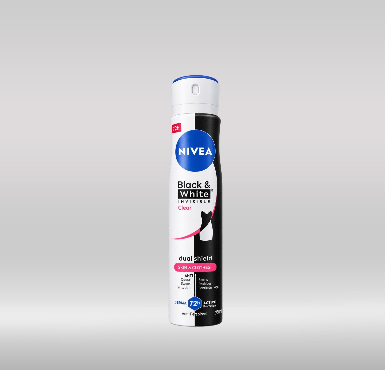 NIVEA DEO SPRAY WOMEN 250ML-INVISIBLE B&W 1X6