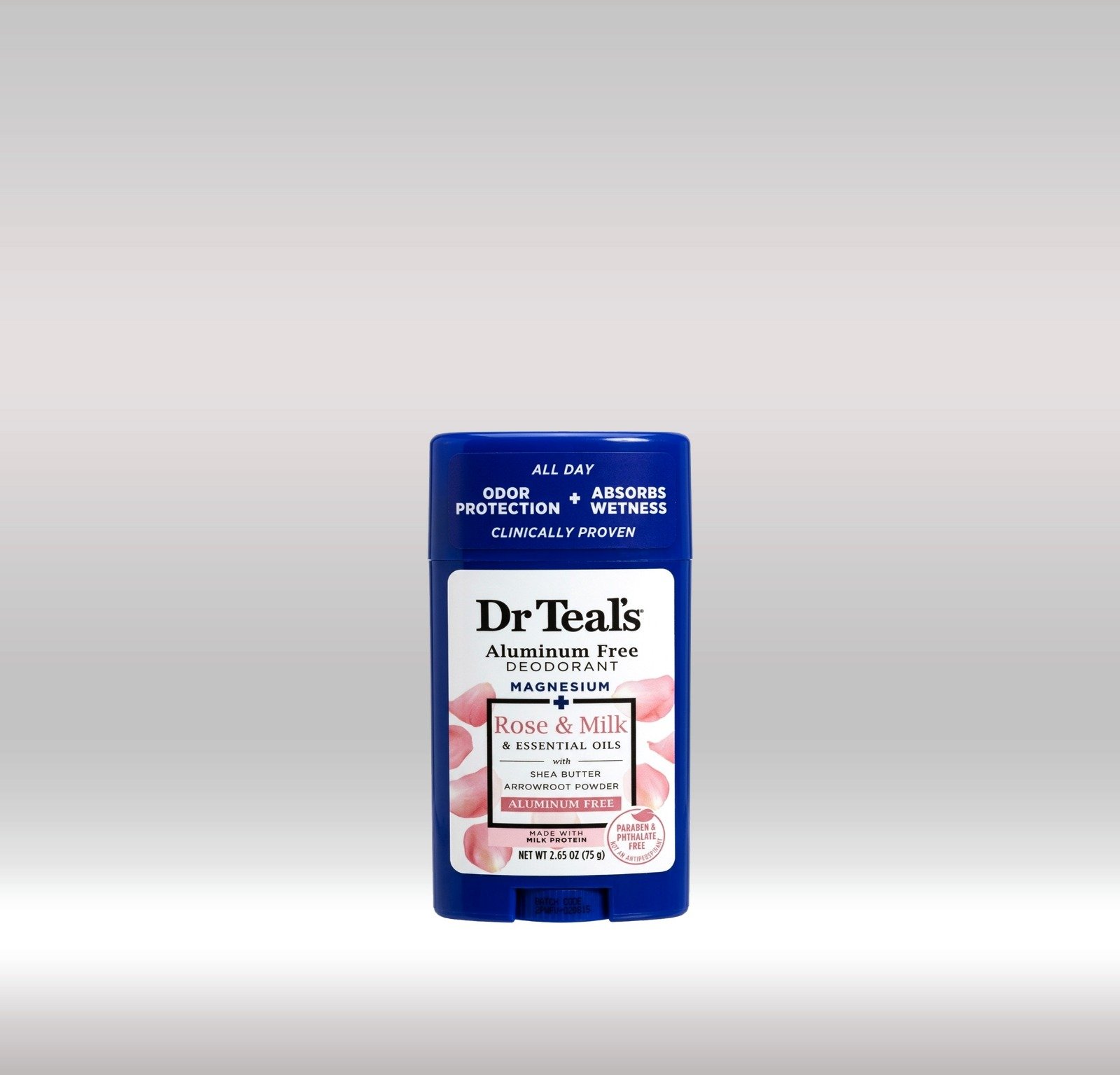 DR. TEAL'S DEO STICK 75G - ROSE & MILK 1X6