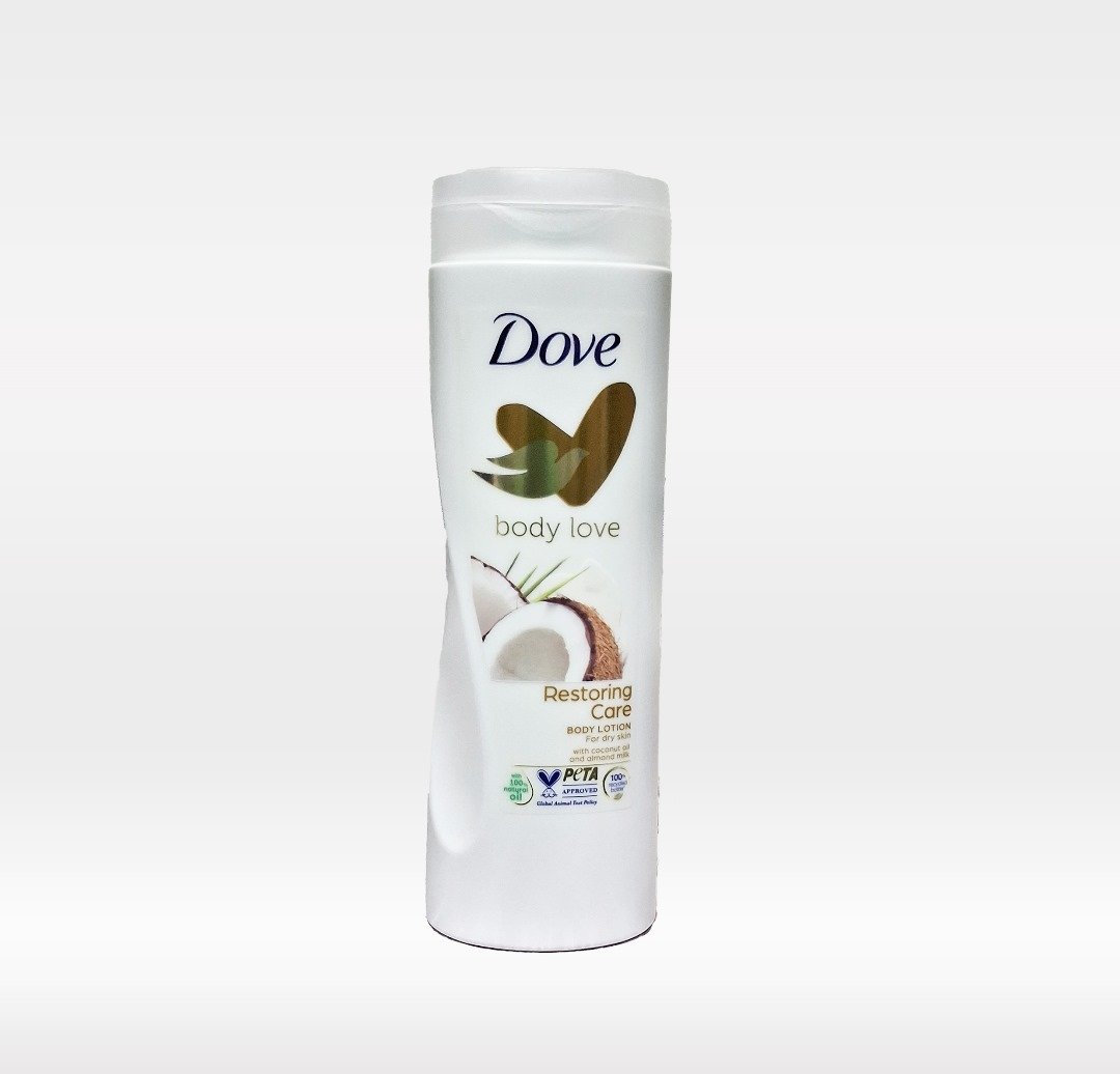 DOVE BODY LOTION 400ML - COCONUT/RESTORING 1X12