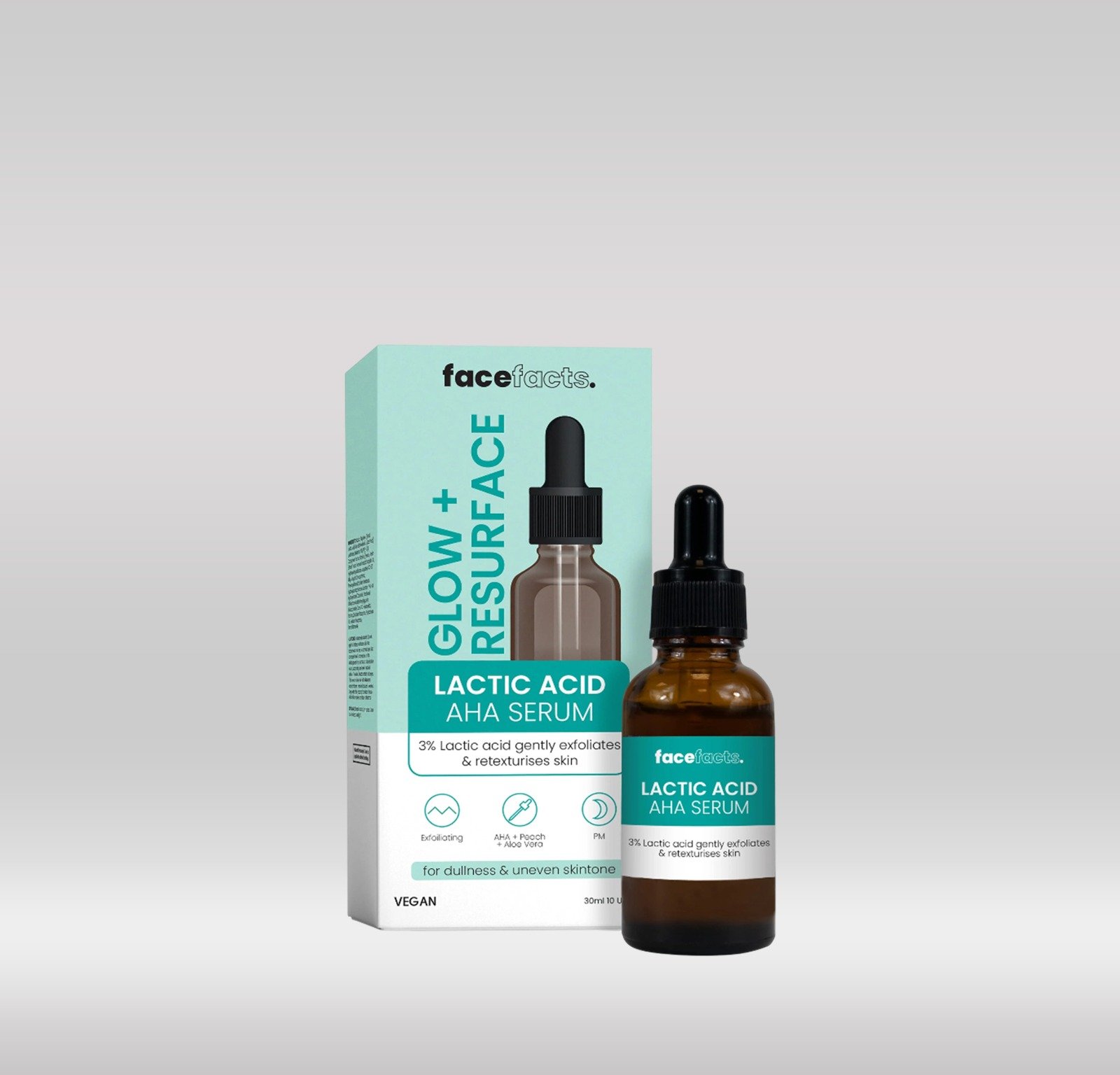 FACE FACTS FACIAL SERUM 30ML - MOISTURISING LACTIC ACID 1X48