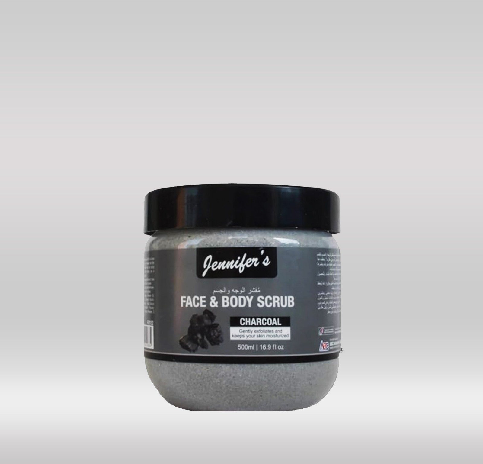 JENNIFER FACE AND BODY SCRUB CHARCOAL 500ML 1X12