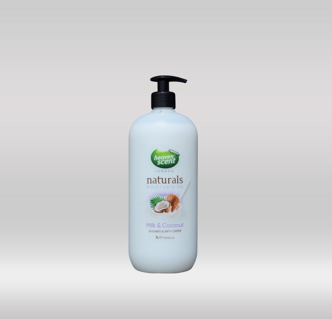 HEAVEN SCENT BATH 1LTR MILK & COCONUT 1X6