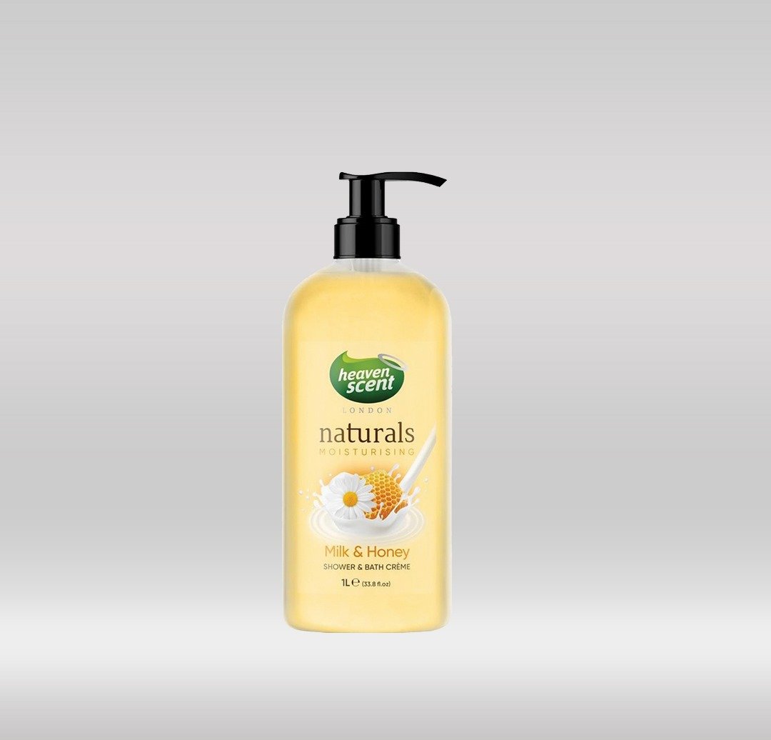 HEAVEN SCENT BATH 1LTR MILK & HONEY 1X6