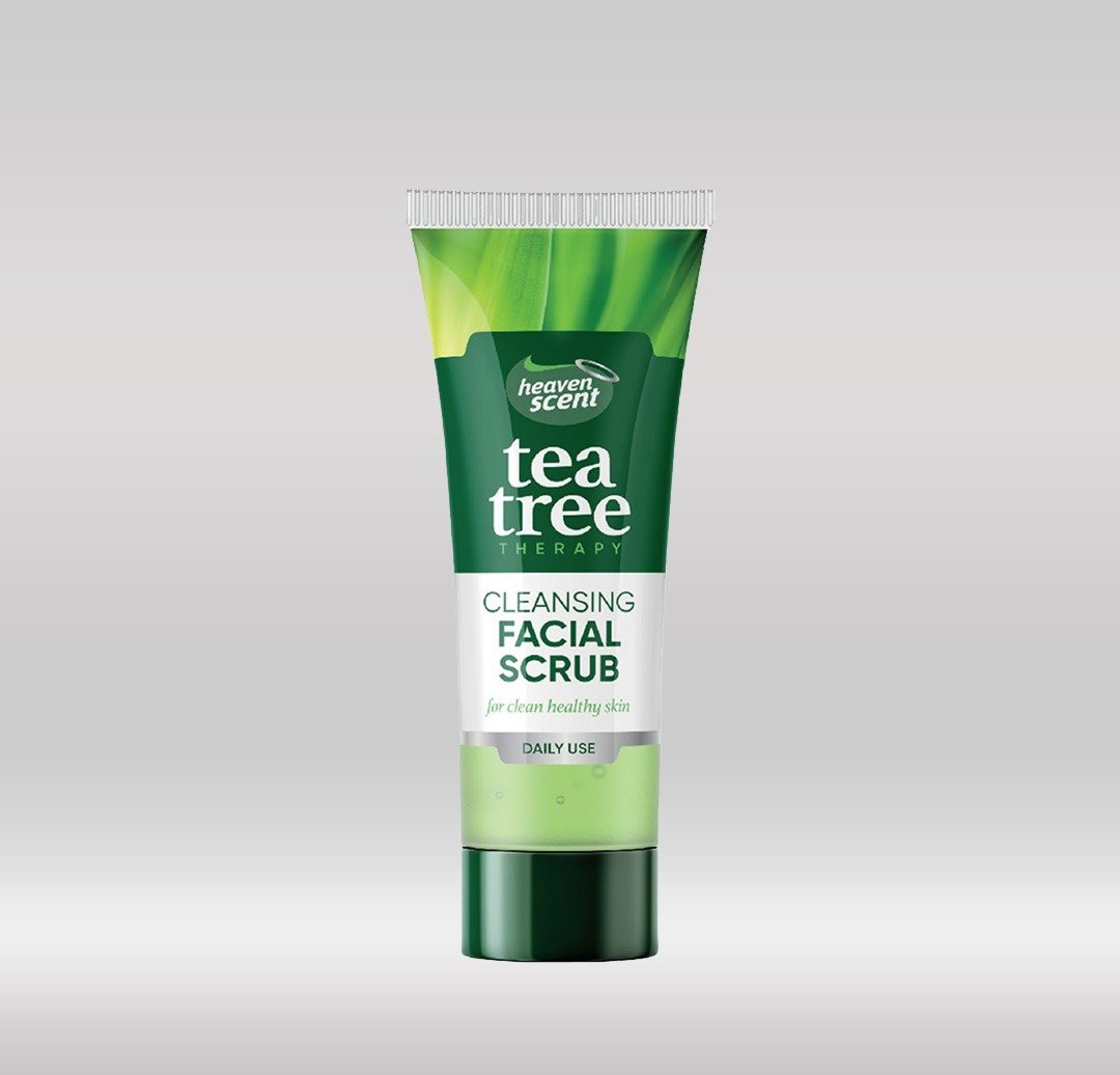 HEAVEN SCENT TEA TREE FACIAL SCRUB 250ML 1X12