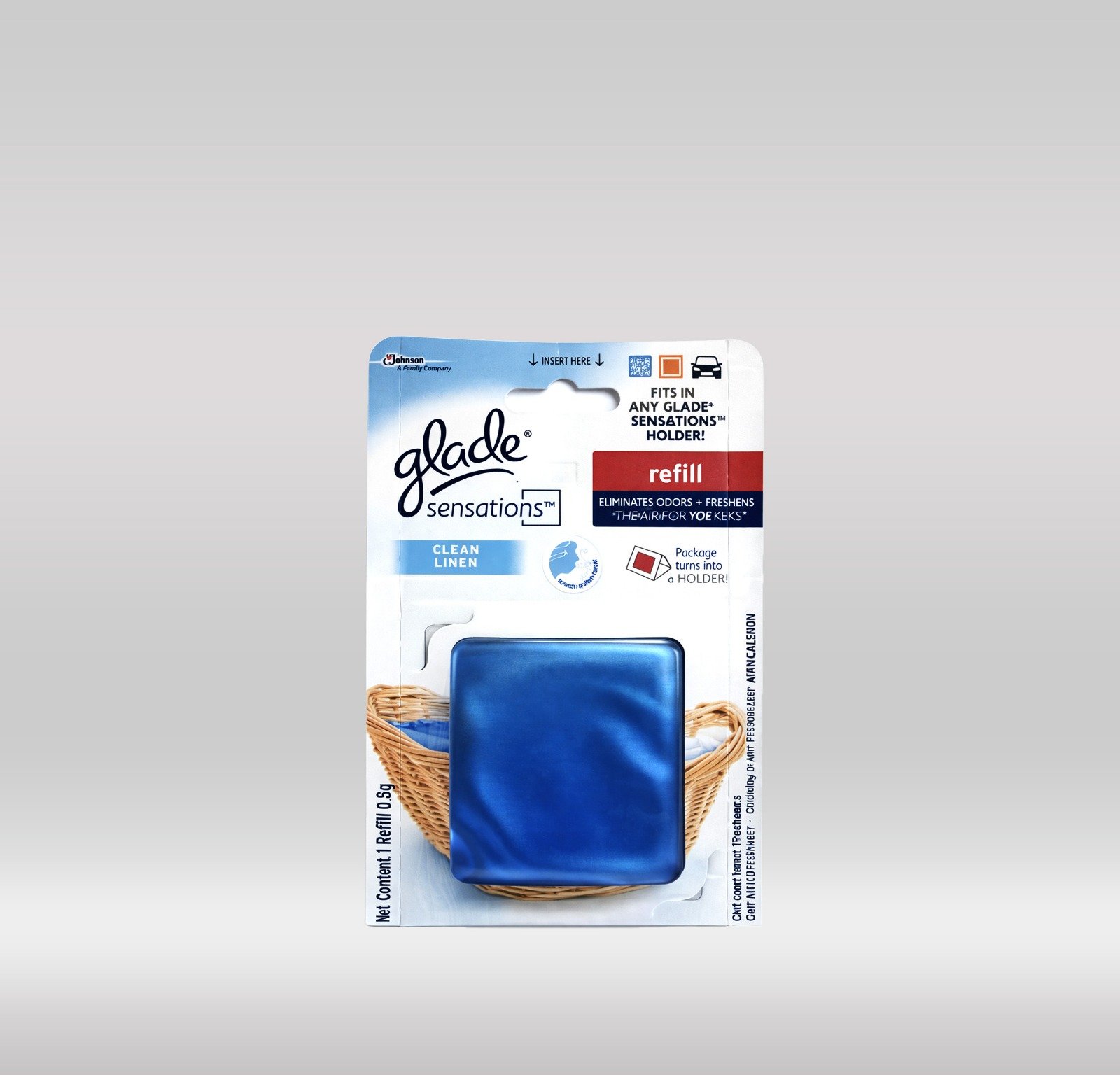 GLADE SENSITIVE REFILL FLAT - CLEAN LINEN 1X12