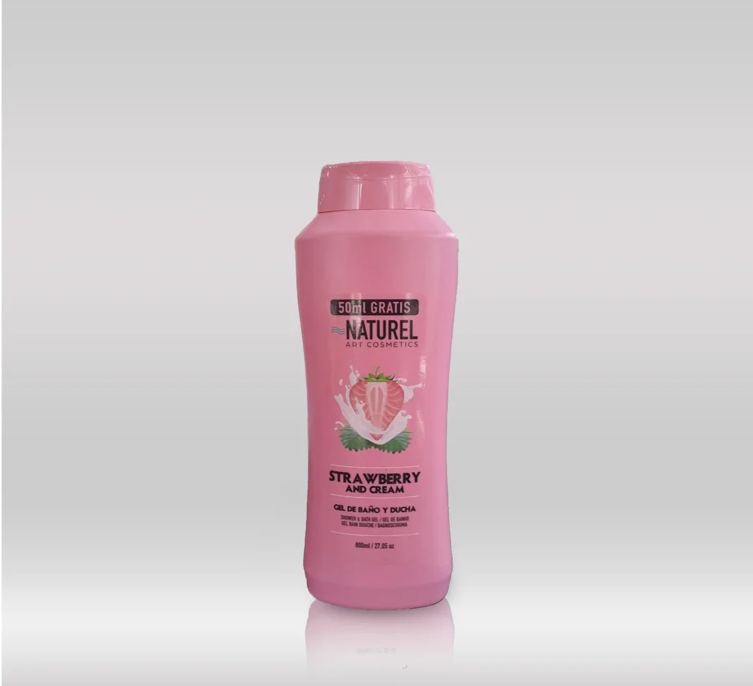 NATURAL SHOWER GEL 750ML - STRAWBERRY & CREAM 1X12