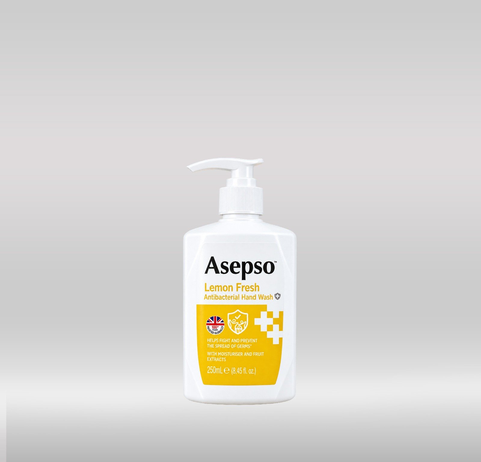 ASEPSO HAND WASH 250ML - LEMON FRESH 1X12