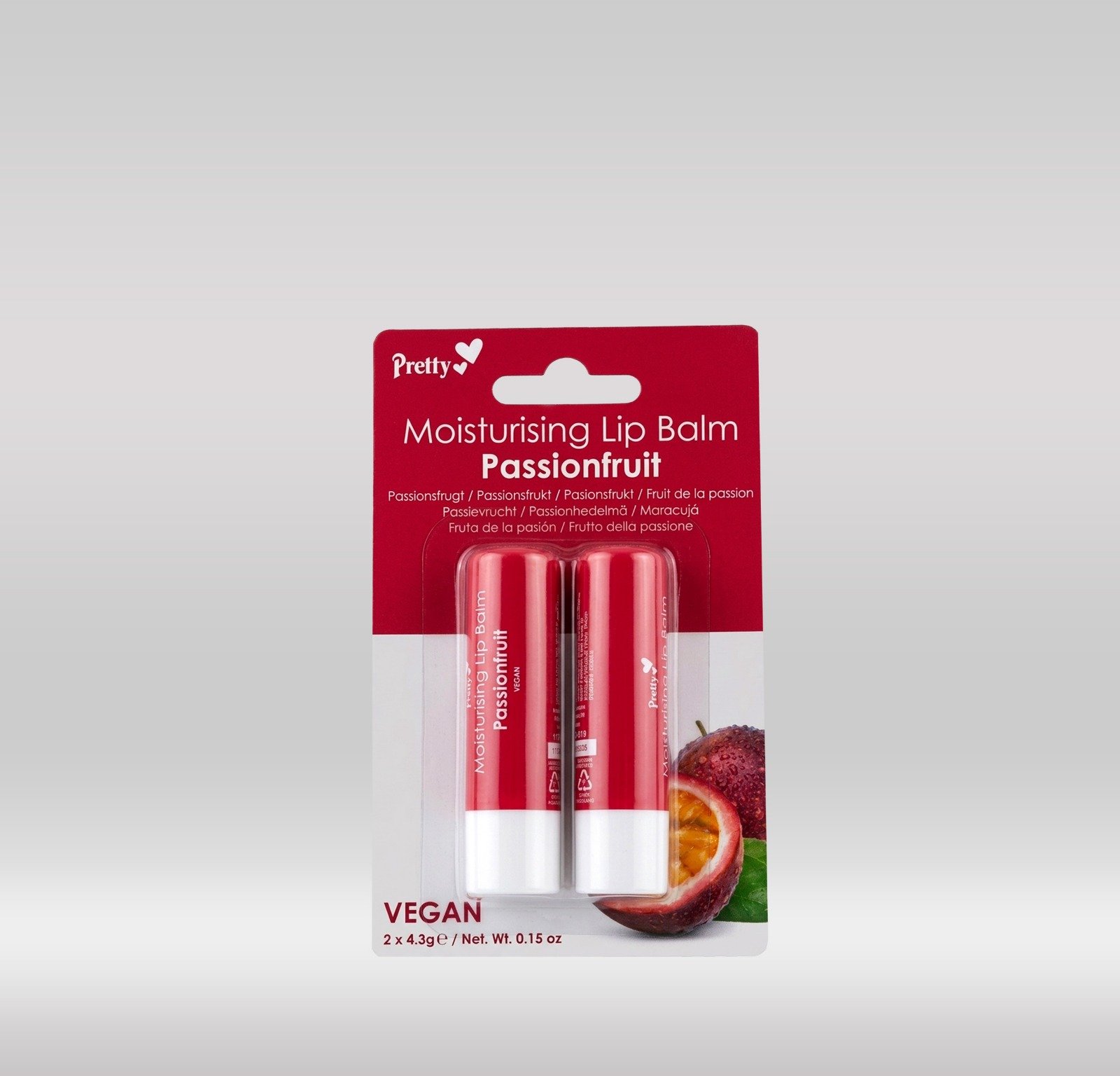 PRETTY LIP BALM PASSION FRUIT 2S 1X48