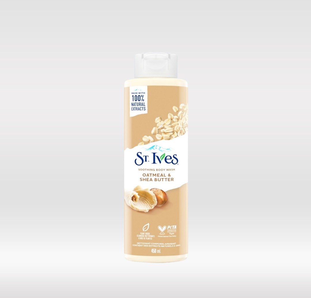 ST IVES BODY WASH 450ML - OATMEAL & SHEABUTTER 1X8