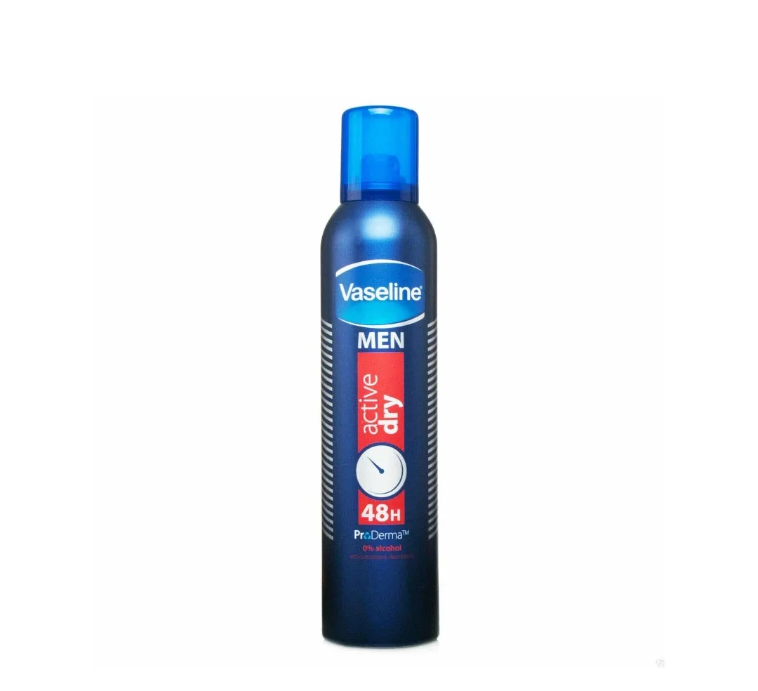 VASELINE DEO SPRAY 250ML  - ACTIVE DRY 1X6