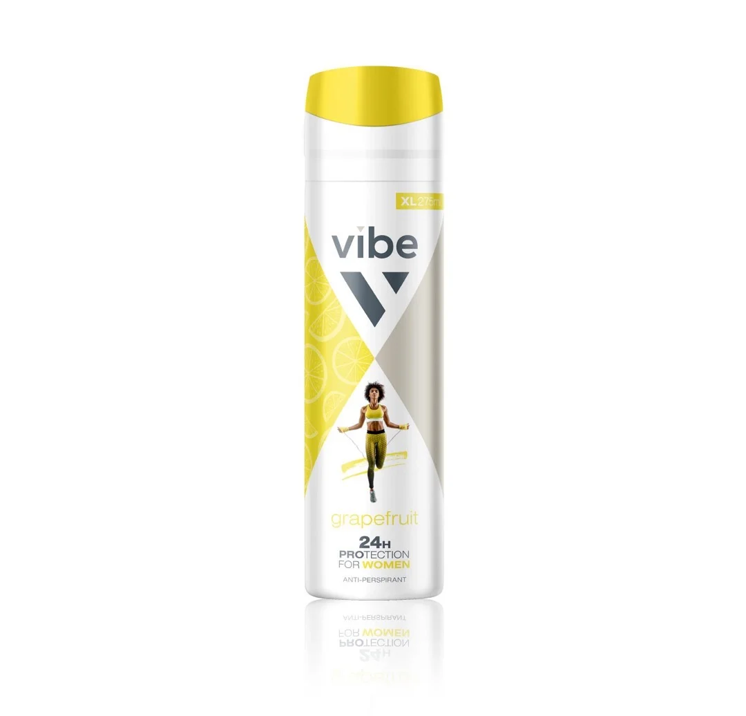 VIBE DEO SPRAY WOMEN 275ML - GRAPEFRUIT 1X24