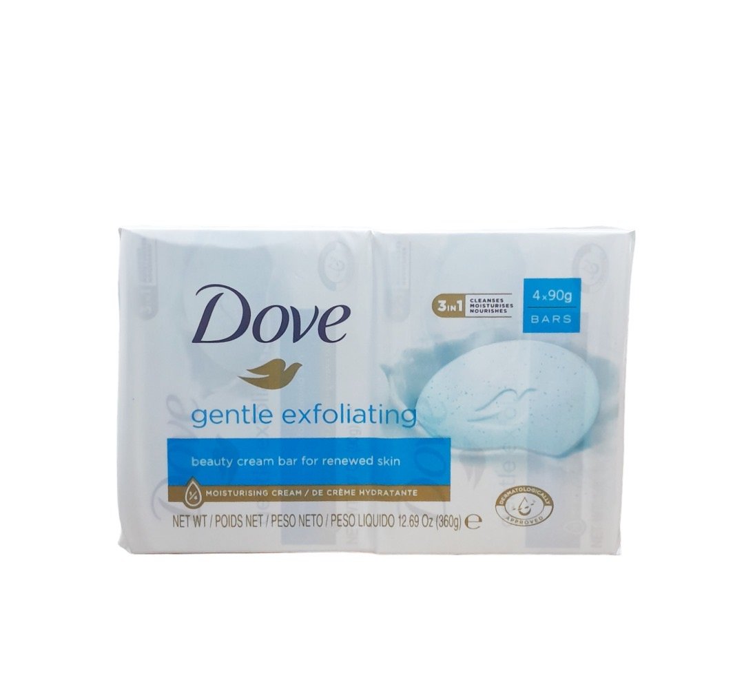 Dove Bar Soap 100g 4PK - Gentle Exfoliating