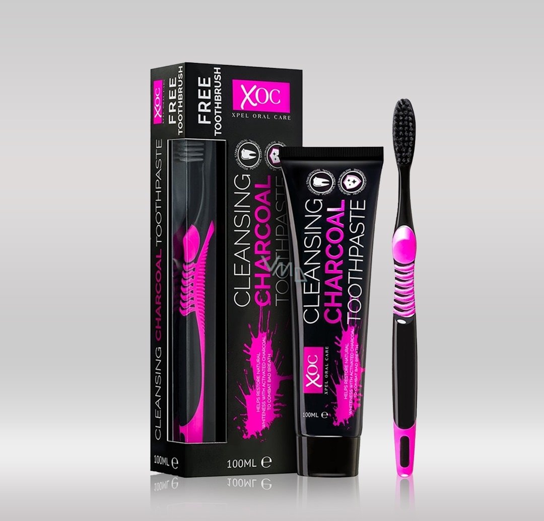 XOC Toothpaste Charcoal 100ml + Toothbrush