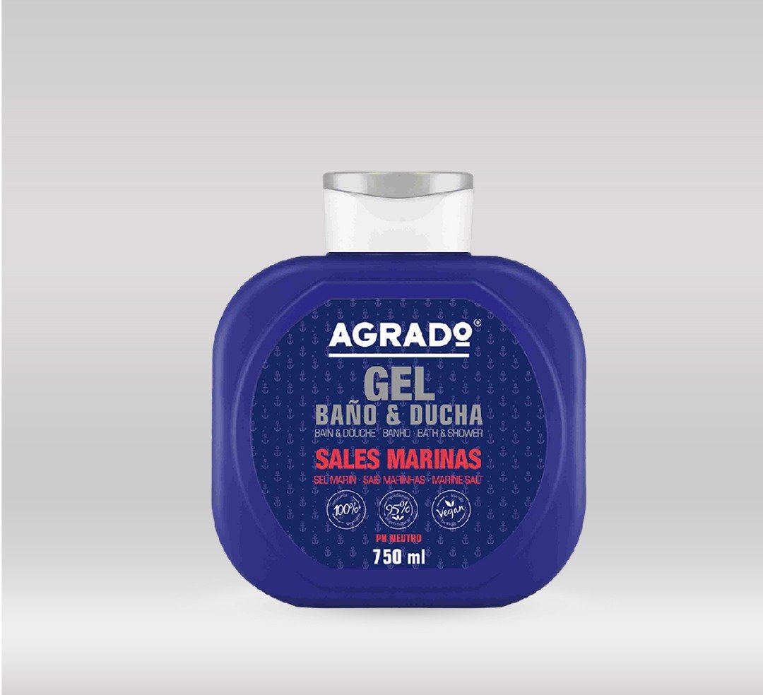 Agrado Shower Gel 750ml- Marine Salt