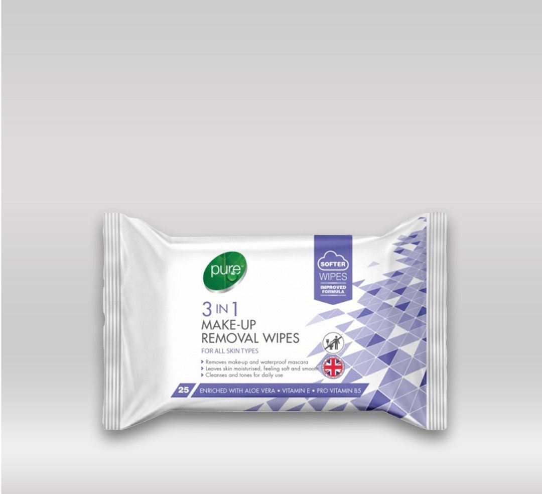 Pure Facial Wipes 25's-Make Up Remover